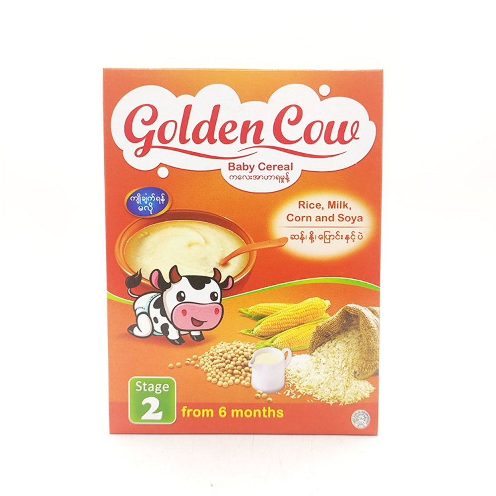 Golden Cow Stage 2 Baby Cereal Rice,Milk,Corn And Soya (6months) 300g