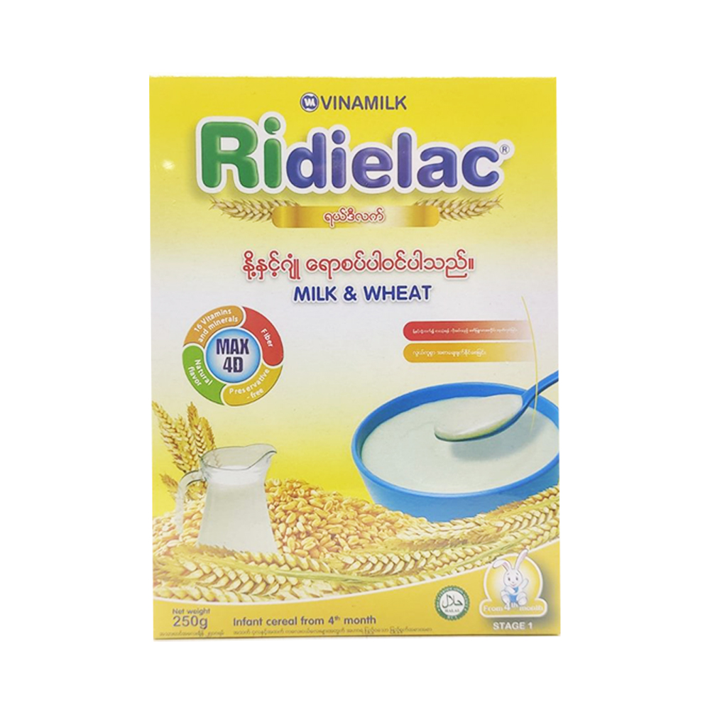 Ridielac Stage 1 Infant Cereal Milk & Wheat (4months+) 250g