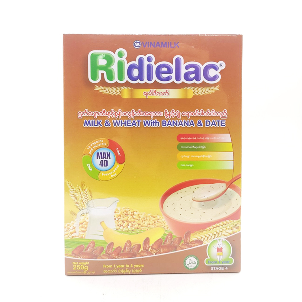 Ridielac Stage 4 Infant Cereal Milk & Wheat And Banana & Date (1year To 3years) 250g