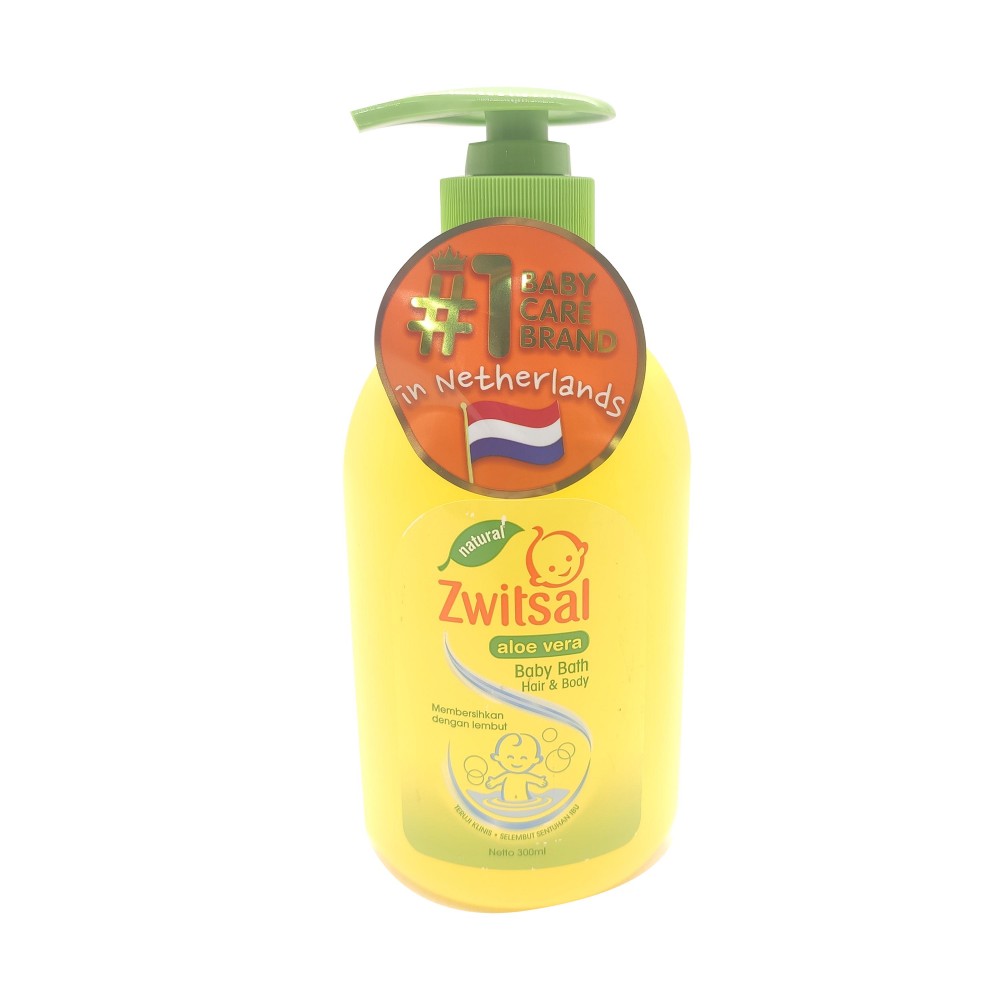 Zwitsal Natural Baby Bath Hair & Body Aloevera 300ml