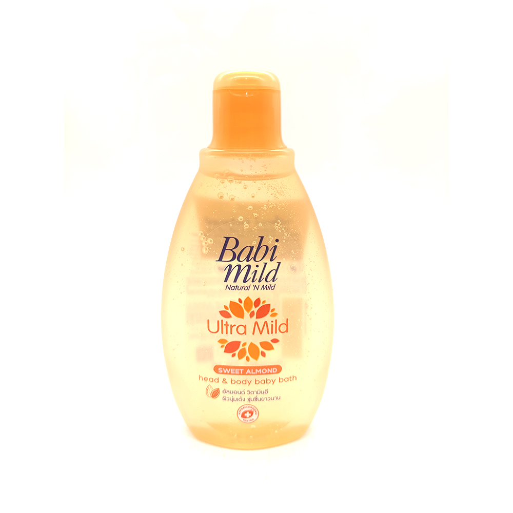 Babi Mild Ultra Mild Sweet Almond Head & Body Baby Bath 200ml