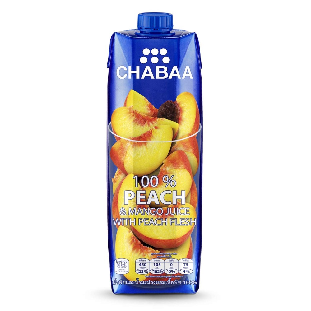 Chabaa 100% Peach & Mango Juice 1Ltr