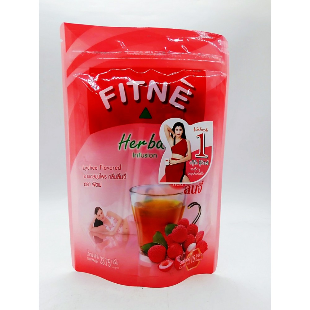Fitne Herbal Tea Lychee 33.75g Zip pack 15 pcs 