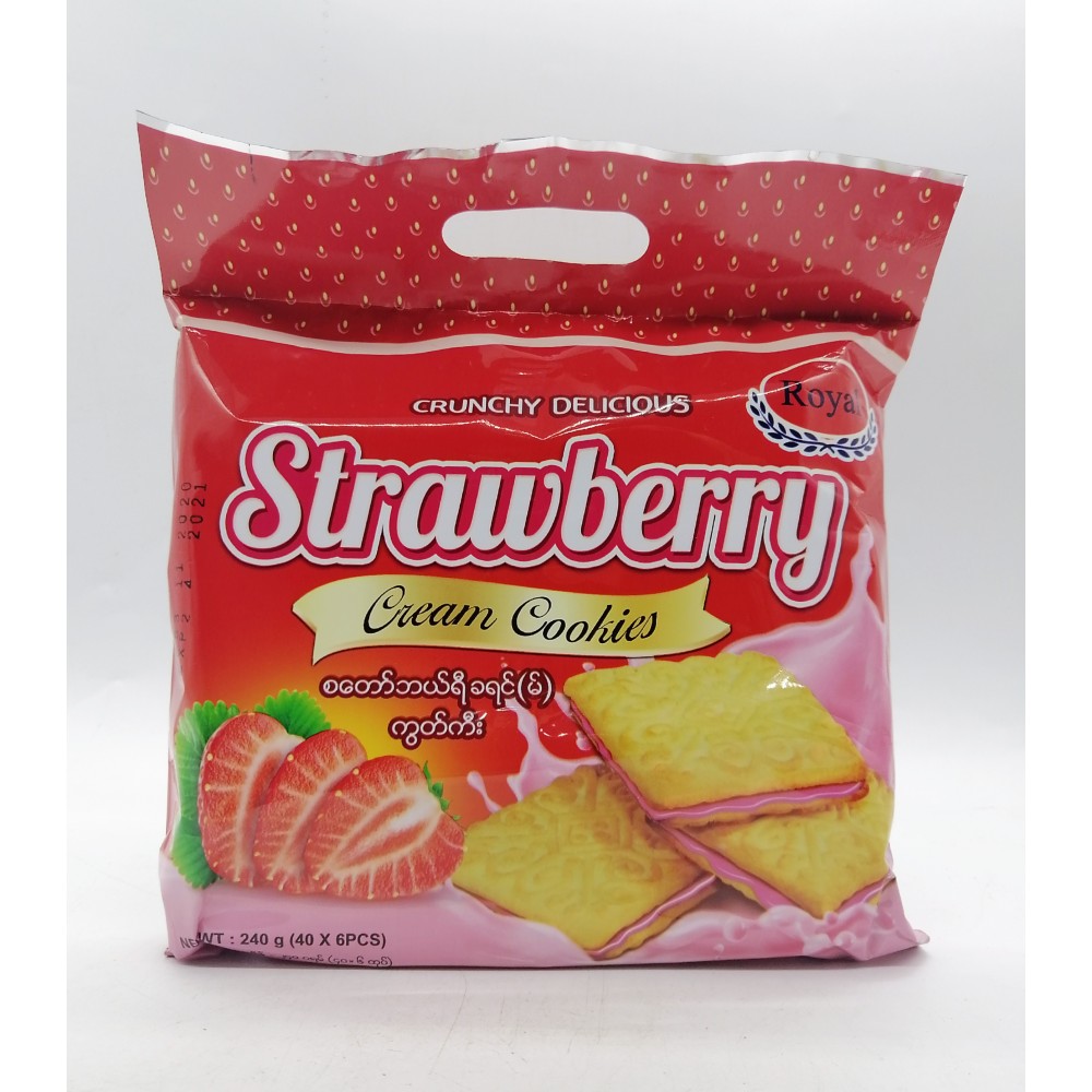 Royal Strawberry Cream Cookies 240 g