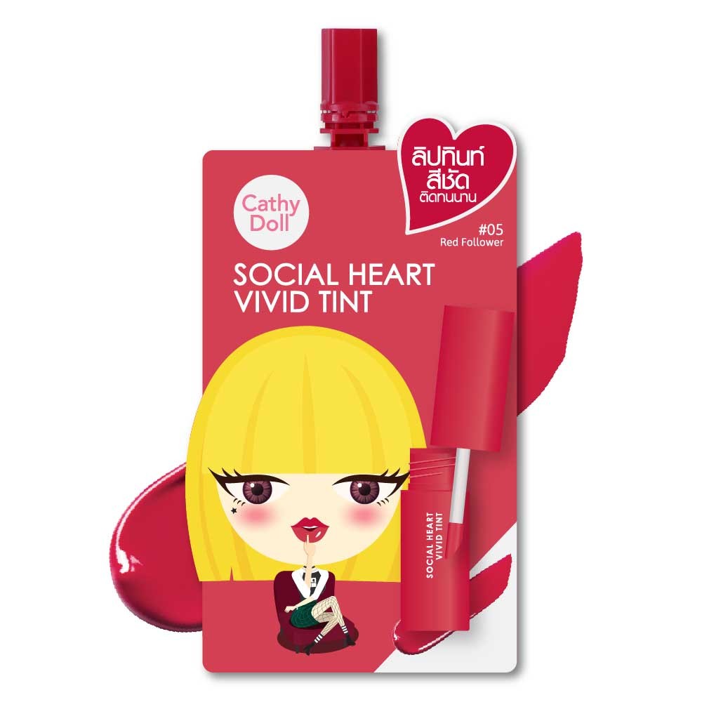 Social Heart Vivid Tint 2g#05Red Follower