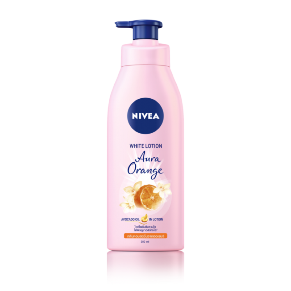 Nivea Aura Orange White Lotion Body Lotion Avocado Oil in Lotion 350 ml