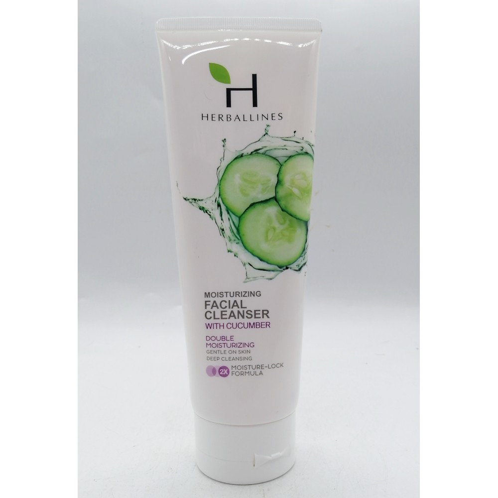 Herballines Moisturizing Facial Cleanser Double Moisturizing With Cucumber 180g