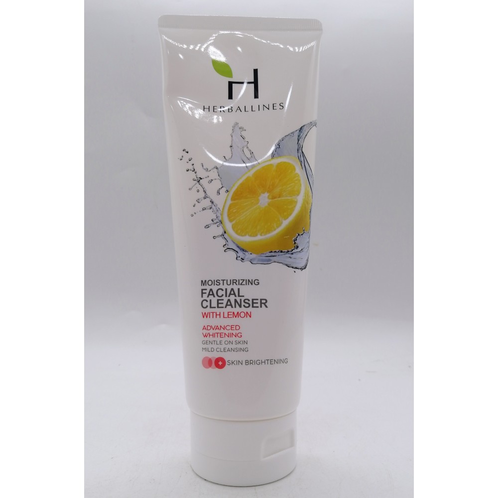 Herballines Moisturizing Facial Cleanser Advanced Whitening With Lemon 180g