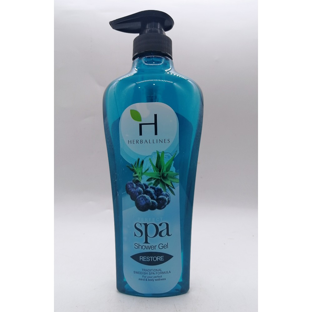 Herballines Spa Shower Gel Restore Blueberry & Aloe Vera 500ml