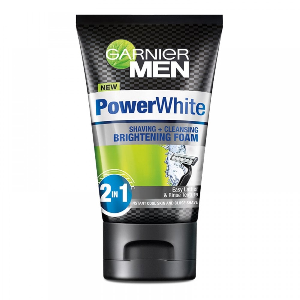 Garnier Men Power White Shaving Brightening Cleansing Foam 100ml