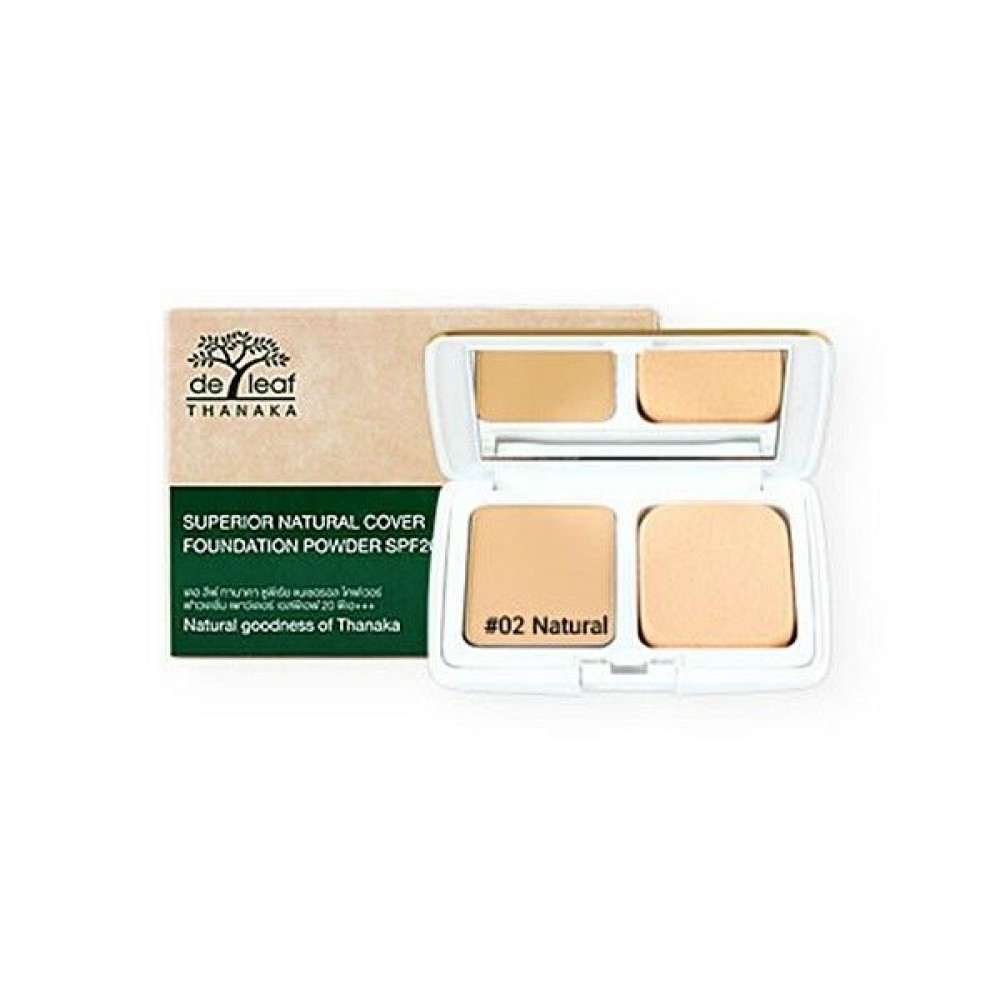 Deleaf Thanaka Superior Natural Cover Foundation Powder SPF20 Light 01 7g