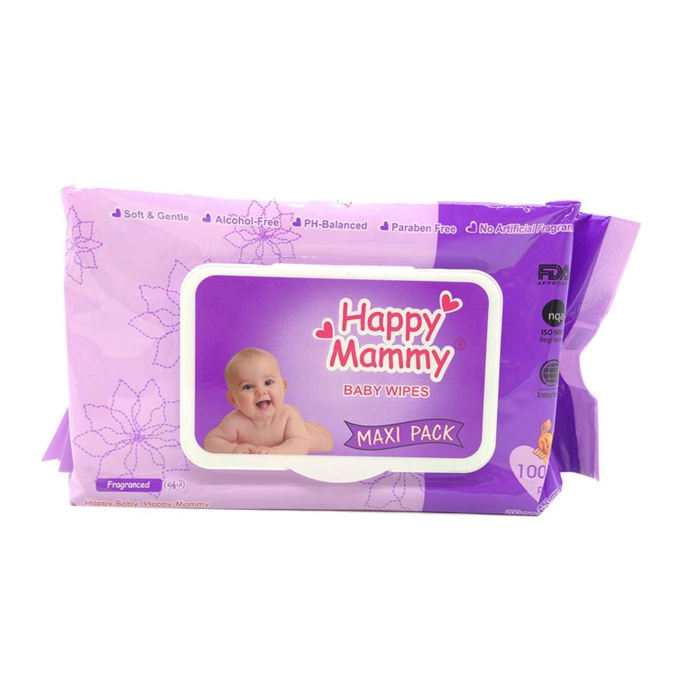 Happy Mammy Fragranced Baby Wipes 100+5pcs 