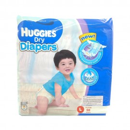 Huggies Dry Baby Diapers 68's Size-L