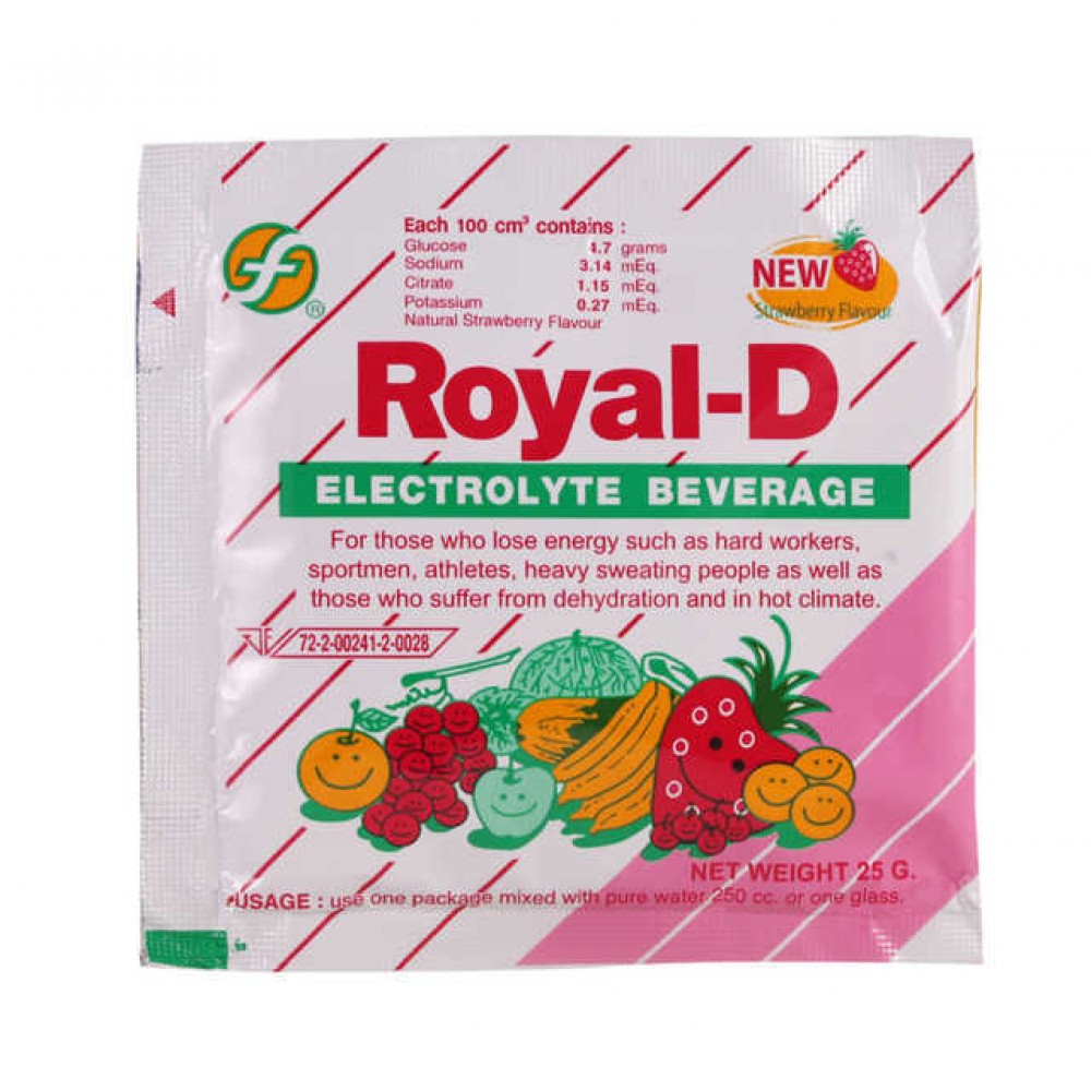 Royal-D Electrolyte Beverage Powder Strawberry Flavor 25g Royal-D Electrolyte Beverage Powder Strawberry Flavor 25g