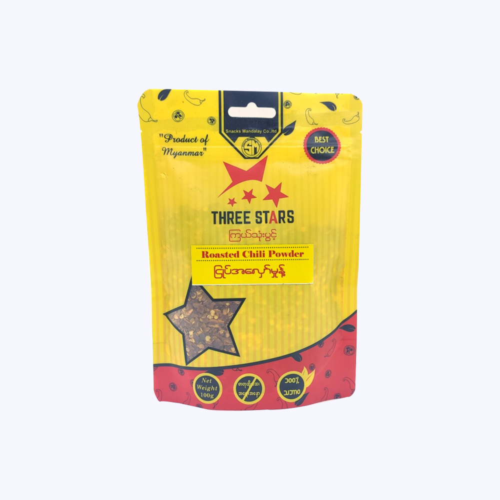 Three Stars Roasted Chili Powder 100g