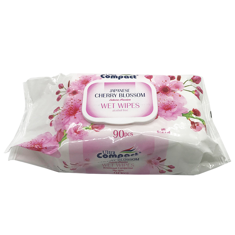 Ultra Compact Wet Wipes Japanese Cherry Blossom 90's