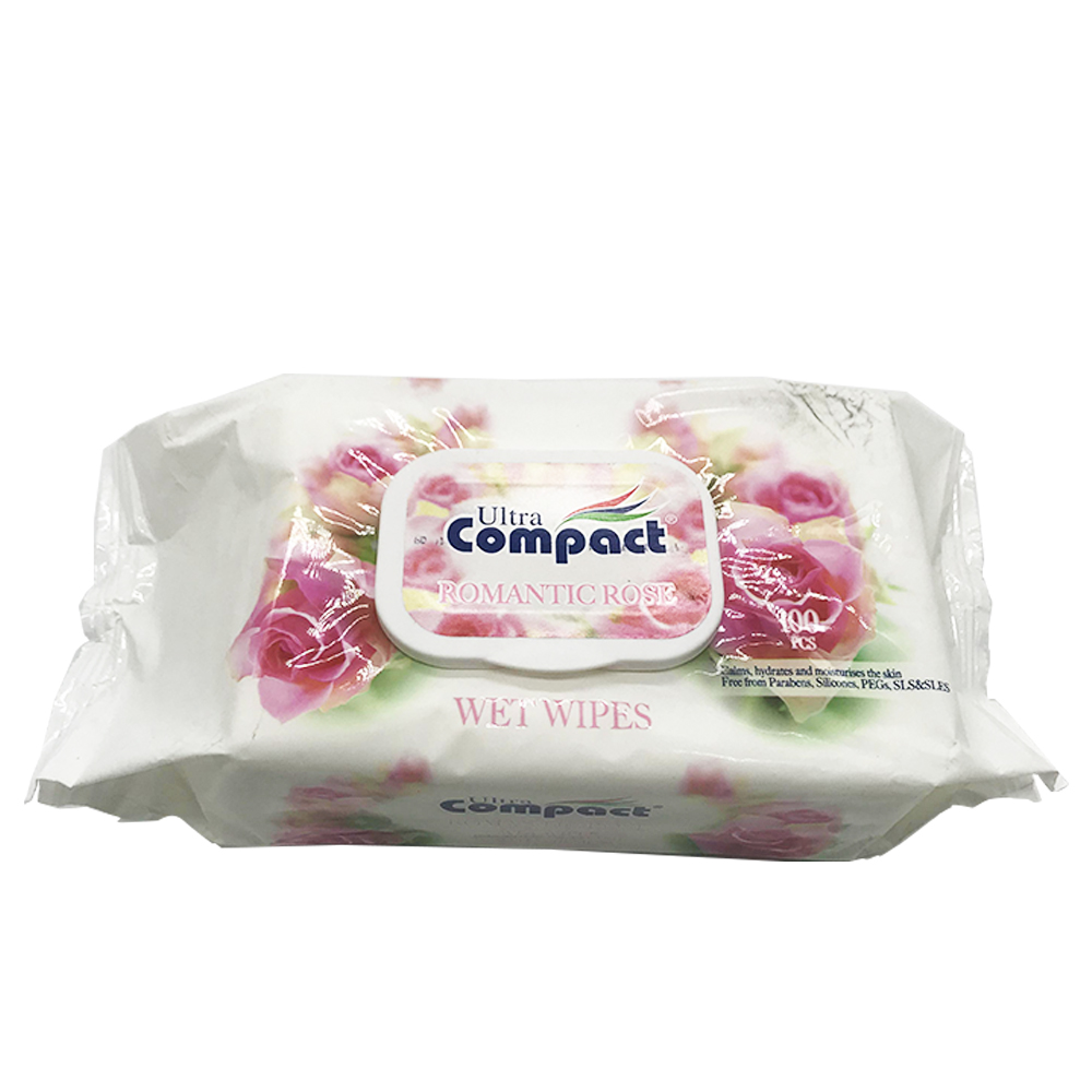 Ultra Compact Wet Wipes Romantic Rose 100's