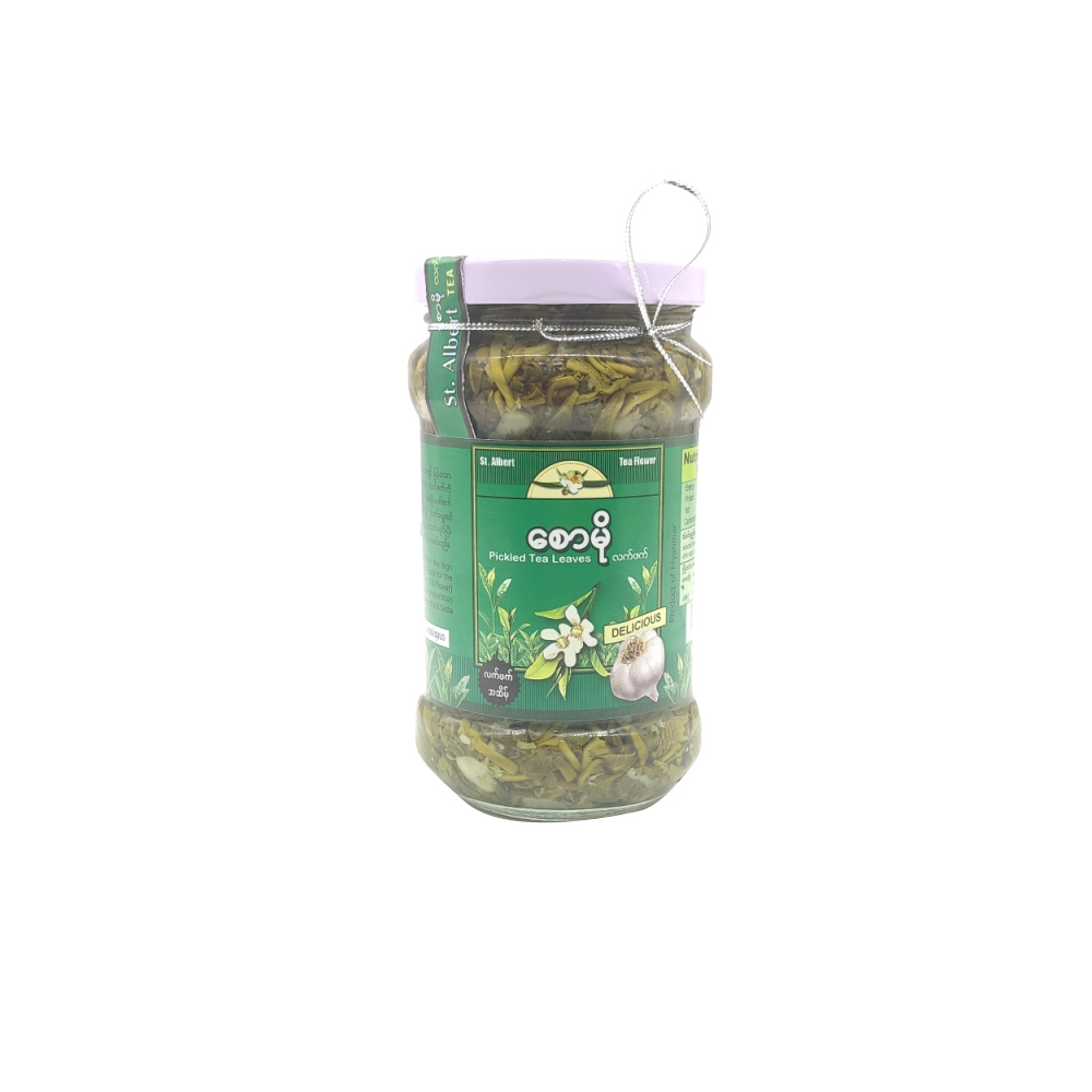 Saw Mo Pickled Tea Leaves With Garlic (A Seint) 100g