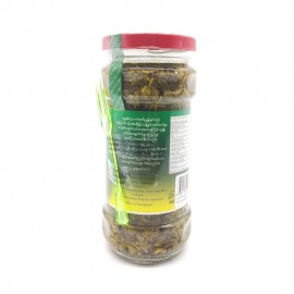 Shwe Man Thu Regular Class Bottle Zayan Pickled Tea Leaf (Sweet) 400g