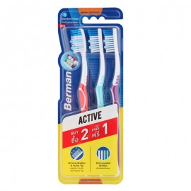 Berman Tri Active Medium Toothbrushes